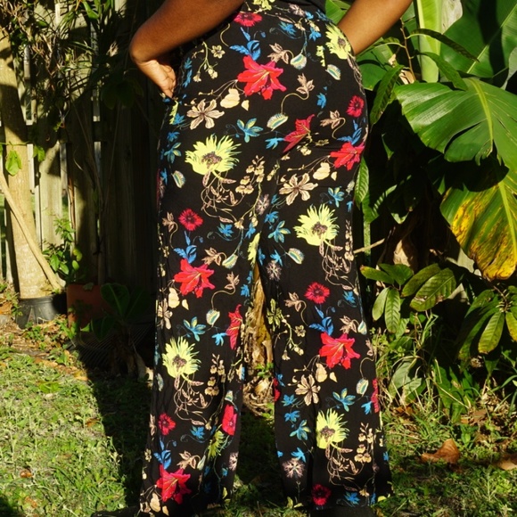 H&M Pants - H&M Floral Wide Leg Pants